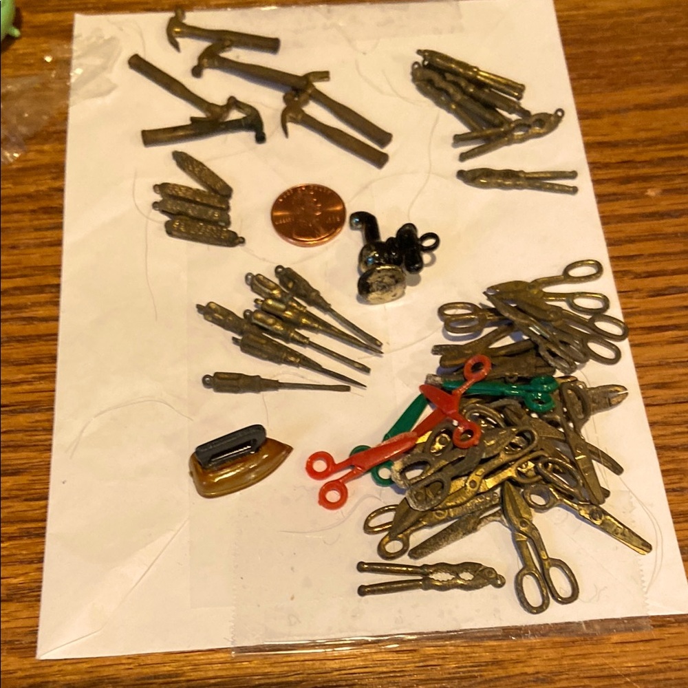 Vintage Midcentury miniature brass toys